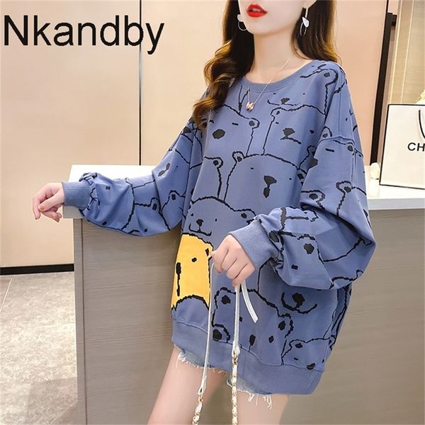 large size pullover sweatshirts women autumn loose korean long sleeve cartoon printed o-neck ladies sweatshirt street style 201217, Black
large size pullover sweatshirts women autumn loose korean long sleeve cartoon printed o-neck ladies sweatshirt street style 201217, Black