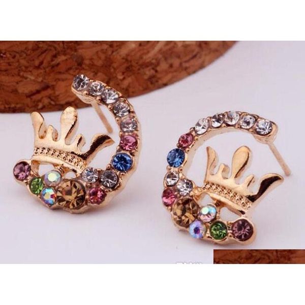 s8 lady's accessories for women fashion jewelry refined colorful rhinstone crown stud sqcefo homes2007, Golden;silver
s8 lady's accessories for women fashion jewelry refined colorful rhinstone crown stud sqcefo homes2007, Golden;silver