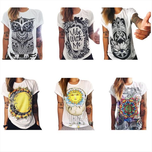 tshirt summer women t shirt clothing print punk rock fashion tees european t shirt owl letters eye print shirt, White
tshirt summer women t shirt clothing print punk rock fashion tees european t shirt owl letters eye print shirt, White