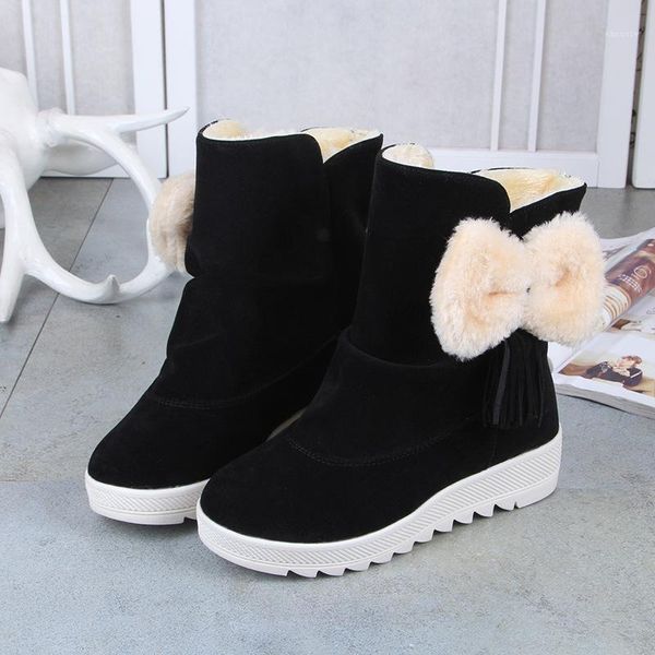 boots winter snow suede tide women's shoes flat short and velvet thick warm cotton plus student1, Black
boots winter snow suede tide women's shoes flat short and velvet thick warm cotton plus student1, Black