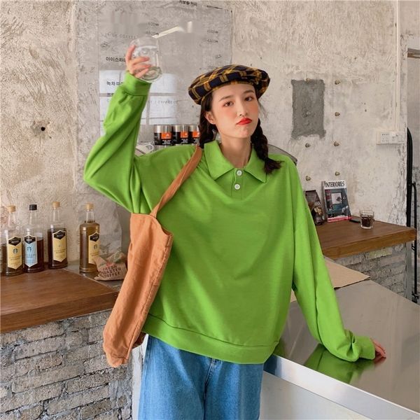 autumn ddytc thin new style 8ixnv shirt color sweater popular lapel pure polo color 2020 korean pure sweater fresh trend women's efksh, Black
autumn ddytc thin new style 8ixnv shirt color sweater popular lapel pure polo color 2020 korean pure sweater fresh trend women's efksh, Black