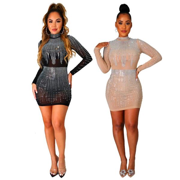 cy8819 european and american selling nightclub party fashion drill long sleeve half high collar dress in stock, Black;gray
cy8819 european and american selling nightclub party fashion drill long sleeve half high collar dress in stock, Black;gray