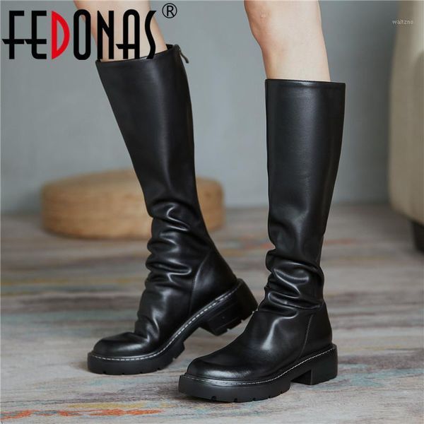 fedonas fashion platform knee high boots genuine leather back zipper chunky heels shoes woman heels office slim long shoes1, Black
fedonas fashion platform knee high boots genuine leather back zipper chunky heels shoes woman heels office slim long shoes1, Black