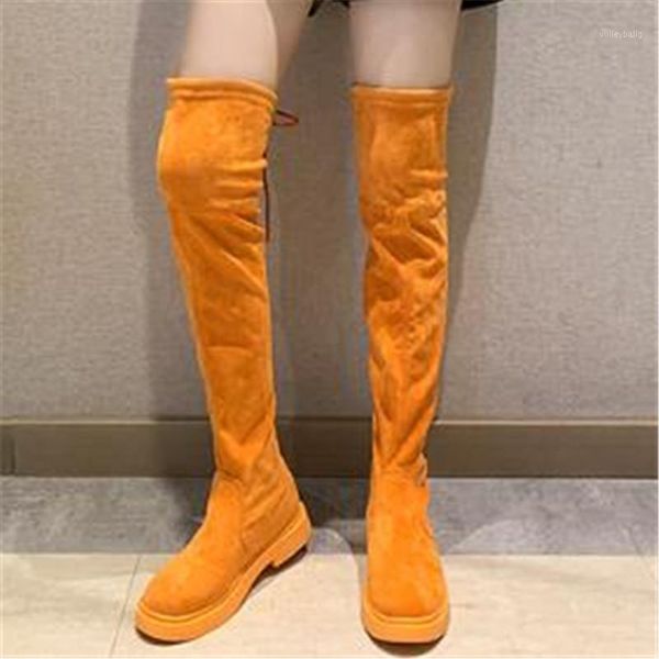 long boots women's spring autumn thigh boots fashion over the knee female stretch flat sock 35-39 black orange1
long boots women's spring autumn thigh boots fashion over the knee female stretch flat sock 35-39 black orange1
