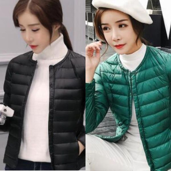 autumn winter new korean light thin short down jacket female slim round neck warm button white duck down coats1, Black
autumn winter new korean light thin short down jacket female slim round neck warm button white duck down coats1, Black