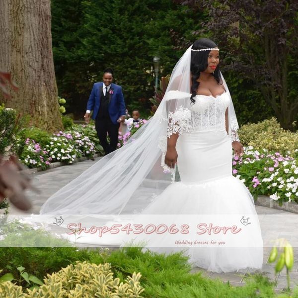 2021 new african plus size tulle lace off the frizzy shoulder gowns applications wedding mari e robes hx3g, White
2021 new african plus size tulle lace off the frizzy shoulder gowns applications wedding mari e robes hx3g, White