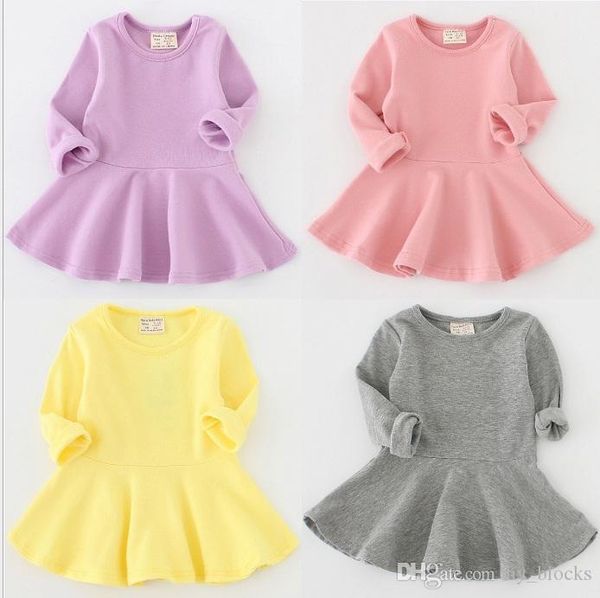 baby girls simple long sleeves dresses fall kids boutique clothing 0-4t little girls cotton solid color ruffle dresses special offer, Red;yellow
baby girls simple long sleeves dresses fall kids boutique clothing 0-4t little girls cotton solid color ruffle dresses special offer, Red;yellow