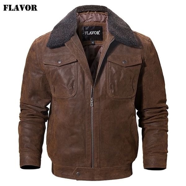 flavor men's real leather jacket genuine leather jacket with faux fur collar male motorcycle warm coat genuine leather jacket 201114, Black
flavor men's real leather jacket genuine leather jacket with faux fur collar male motorcycle warm coat genuine leather jacket 201114, Black