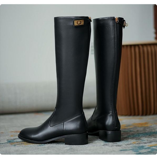 women genuine leather boots waterproof knights' boots autumn winter knee high female comfortable ankle shoe q8855, Black
women genuine leather boots waterproof knights' boots autumn winter knee high female comfortable ankle shoe q8855, Black