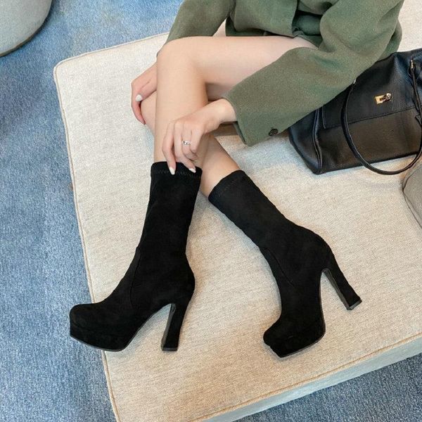 boots zawsthia plain black round toe platform 11cm super high heels winter woman shoes overknees mid-calf stretch socks booties
boots zawsthia plain black round toe platform 11cm super high heels winter woman shoes overknees mid-calf stretch socks booties