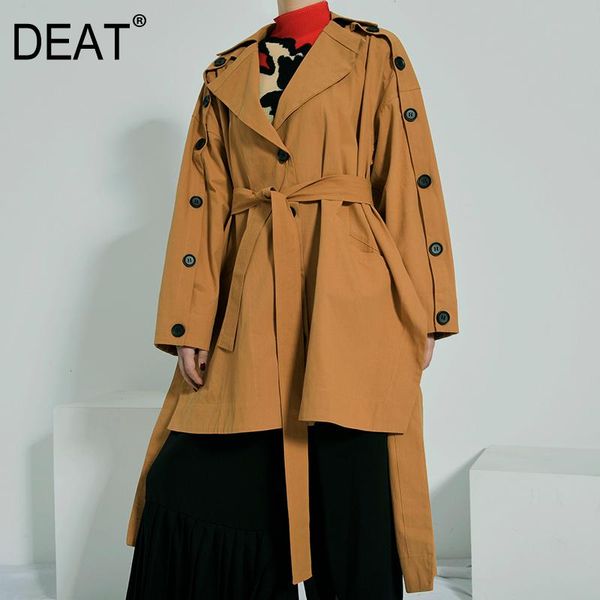 deat 2020 new autumn and winter turn-down collar full sleeves single breasted kahki color waist belt, Tan;black
deat 2020 new autumn and winter turn-down collar full sleeves single breasted kahki color waist belt, Tan;black