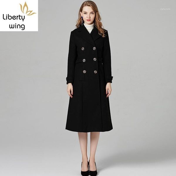 elegant solid black x-long wool coat women fashion lapel double breasted casual woolen jacket female outerwear lady1
elegant solid black x-long wool coat women fashion lapel double breasted casual woolen jacket female outerwear lady1