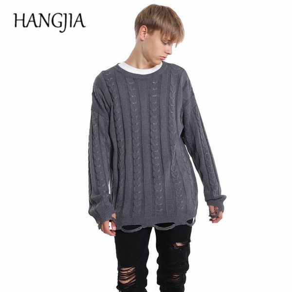 solid color knitting sweater loose casual pullover sweater men women hip hop hole pullovers ripped sweaters for men, White;black
solid color knitting sweater loose casual pullover sweater men women hip hop hole pullovers ripped sweaters for men, White;black