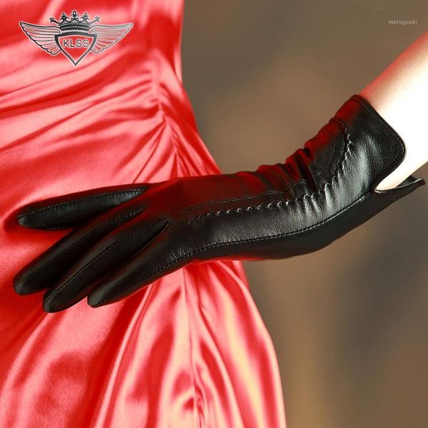 five fingers gloves 2021 klss brand genuine leather women goatskin fashion trend winter elegant lady sheepskin glove 311, Blue;gray
five fingers gloves 2021 klss brand genuine leather women goatskin fashion trend winter elegant lady sheepskin glove 311, Blue;gray