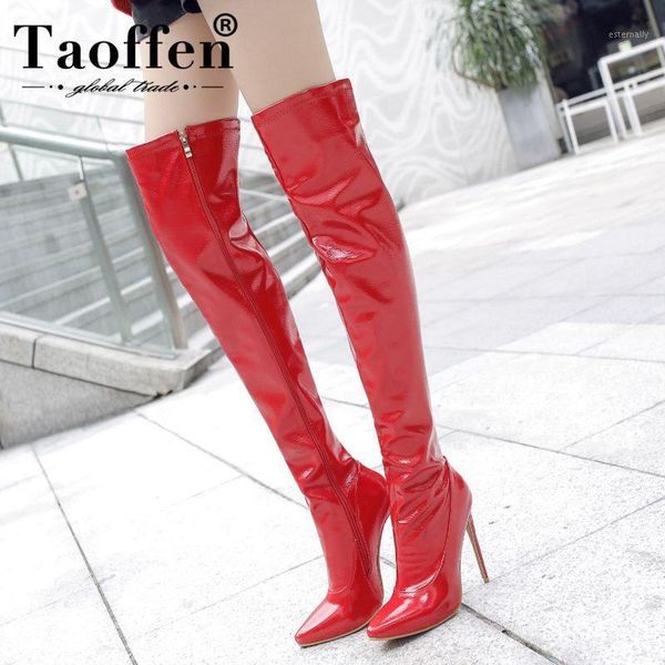 boots taoffen plus size 33-48 women thigh high patent leather pointed toe shoes winter zipper thin heels long boots1, Black
boots taoffen plus size 33-48 women thigh high patent leather pointed toe shoes winter zipper thin heels long boots1, Black