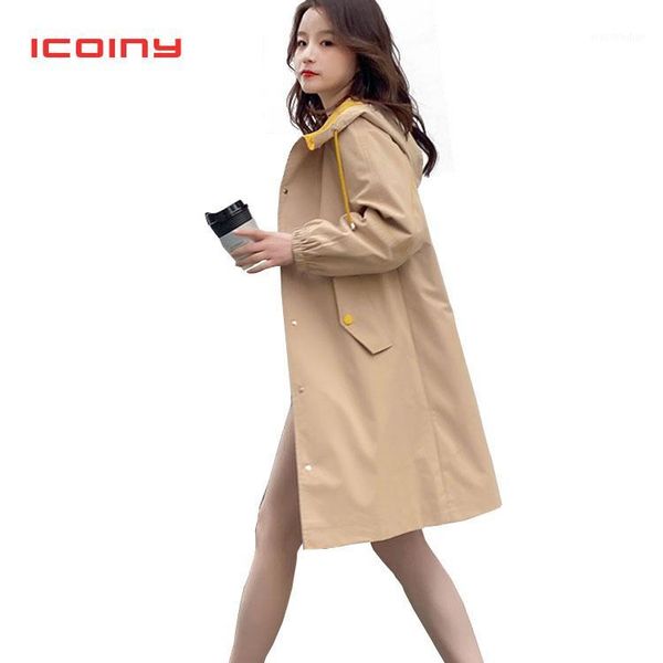 icoiny long coat for female long sleeve hooded trench coat 2020 spring autumn women overcoat hoodeis clothes1, Tan;black
icoiny long coat for female long sleeve hooded trench coat 2020 spring autumn women overcoat hoodeis clothes1, Tan;black