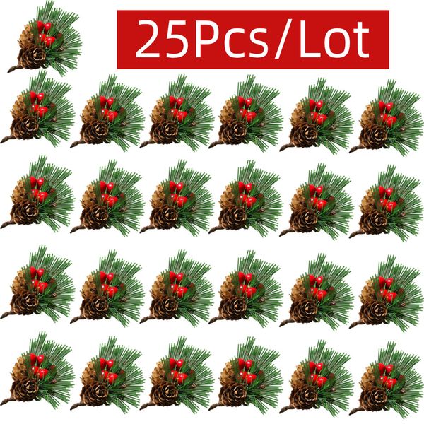 25 pcs artificial branches with pine cones lifelike christmas decoration ornament xmas tree hanging pendant
25 pcs artificial branches with pine cones lifelike christmas decoration ornament xmas tree hanging pendant