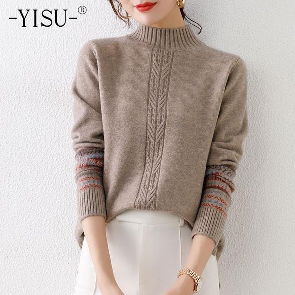 women's sweaters yisu 2021 winter women sweater solid color half turtleneck female simple jumper casual stripe knitted pullover warm, White;black
women's sweaters yisu 2021 winter women sweater solid color half turtleneck female simple jumper casual stripe knitted pullover warm, White;black