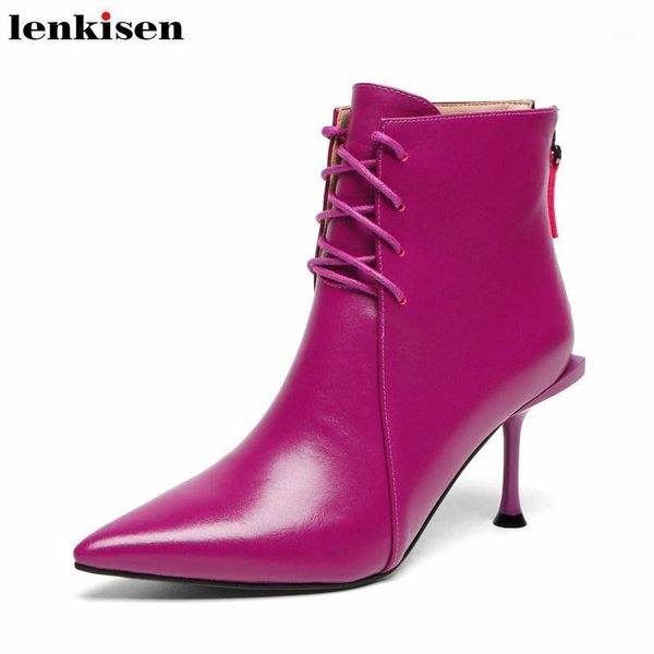 lenkisen princess style beauty lady fashion high heels boots pointed toe genuine leather lace up back zip women ankle boots l181, Black
lenkisen princess style beauty lady fashion high heels boots pointed toe genuine leather lace up back zip women ankle boots l181, Black