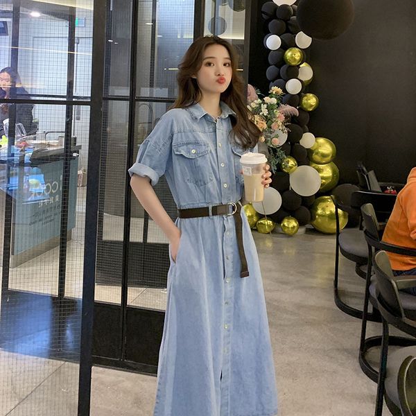 2021 new denim female section long summer plus size waistband solid single-breasted temperament dress a67 hcw7, Black;gray
2021 new denim female section long summer plus size waistband solid single-breasted temperament dress a67 hcw7, Black;gray