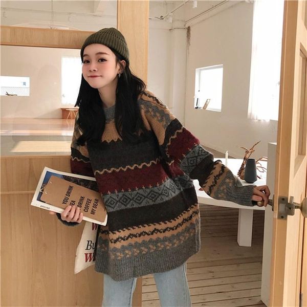 women long sleeves half turtleneck knitted sweater korean jacquard pullover m5te, White;black
women long sleeves half turtleneck knitted sweater korean jacquard pullover m5te, White;black