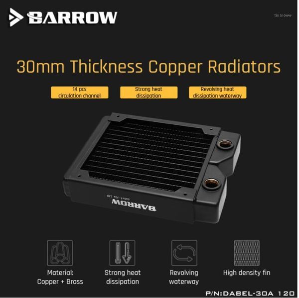 fans & coolings barrow dabel-30a 120 copper radiator 30mm thickness 14pcs circulation channel suitable for 120mm fans1
fans & coolings barrow dabel-30a 120 copper radiator 30mm thickness 14pcs circulation channel suitable for 120mm fans1