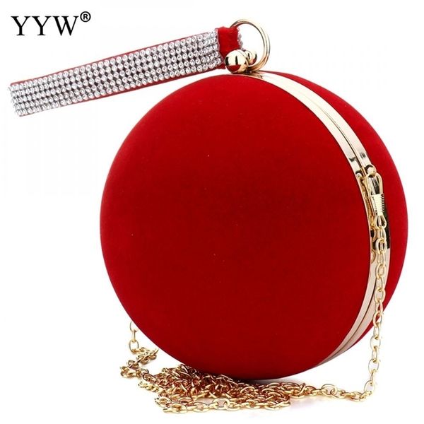 yyw unique velvet iron-on lady handbag red clutch bag spherical evening bags small purse chain shoulder bolsos mujer y201224
yyw unique velvet iron-on lady handbag red clutch bag spherical evening bags small purse chain shoulder bolsos mujer y201224