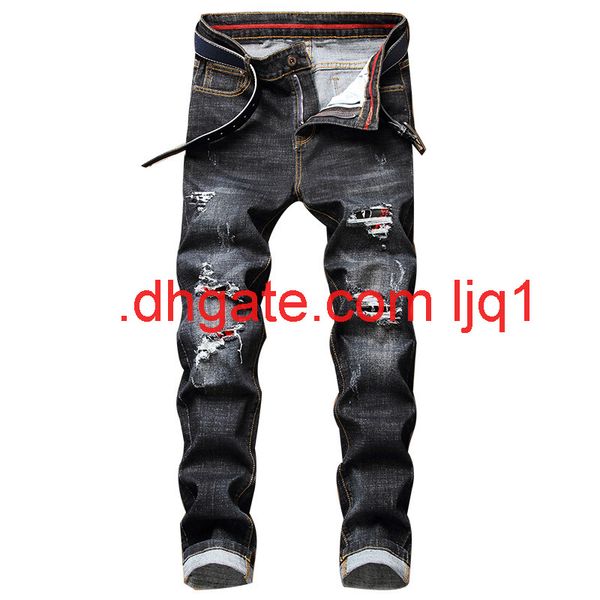 men's new straight slim hole casual men's jeans pants in spring and autumn 2020, Blue
men's new straight slim hole casual men's jeans pants in spring and autumn 2020, Blue
