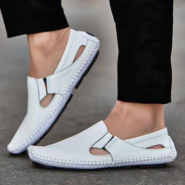 sandals men leather driving shoes plus size casual beach slip-on summer breathable 38-471, Black
sandals men leather driving shoes plus size casual beach slip-on summer breathable 38-471, Black