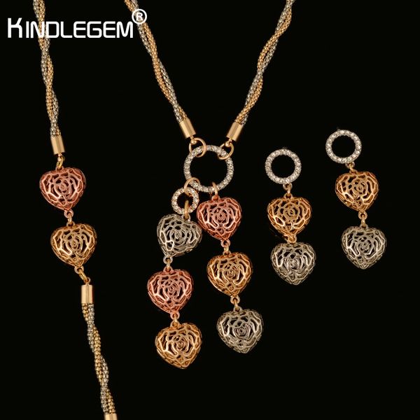 kindlegem romantic love heart necklace earrings bracelet for women rose gold color ethiopian jewelry sets bijoux, Silver
kindlegem romantic love heart necklace earrings bracelet for women rose gold color ethiopian jewelry sets bijoux, Silver