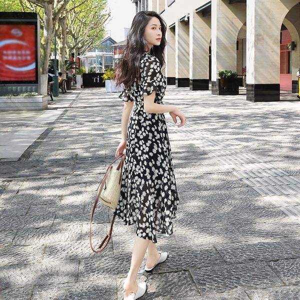 yclvx floral 2020 new dress daisy dressflower dressfrench v-neck waist-covered chiffon elegant style women super fairy dress for ins summer, Black;gray
yclvx floral 2020 new dress daisy dressflower dressfrench v-neck waist-covered chiffon elegant style women super fairy dress for ins summer, Black;gray