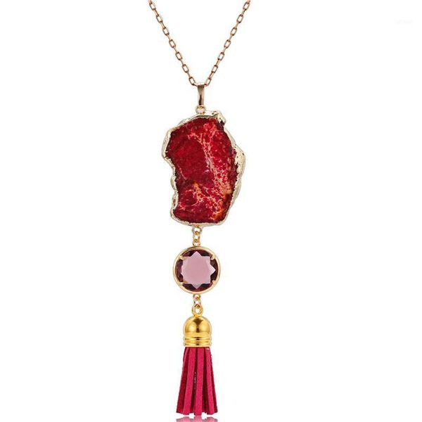 handmade red natural gem stone necklace red big stone round crystal tassel pendant necklaces gold chain long necklaces for women1, Silver
handmade red natural gem stone necklace red big stone round crystal tassel pendant necklaces gold chain long necklaces for women1, Silver