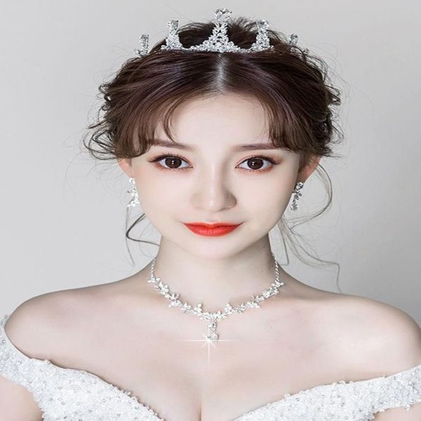 headdress bridal accessories three piece set of 18-year-old mori xianmei crown white dress wedding necklace, Silver
headdress bridal accessories three piece set of 18-year-old mori xianmei crown white dress wedding necklace, Silver