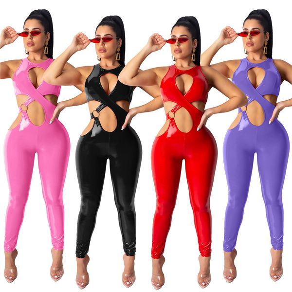 hollow out womens designer pu jumpsuits fashion spaghetti strap long pants womens jumpsuits casual females clothing, Black;white
hollow out womens designer pu jumpsuits fashion spaghetti strap long pants womens jumpsuits casual females clothing, Black;white