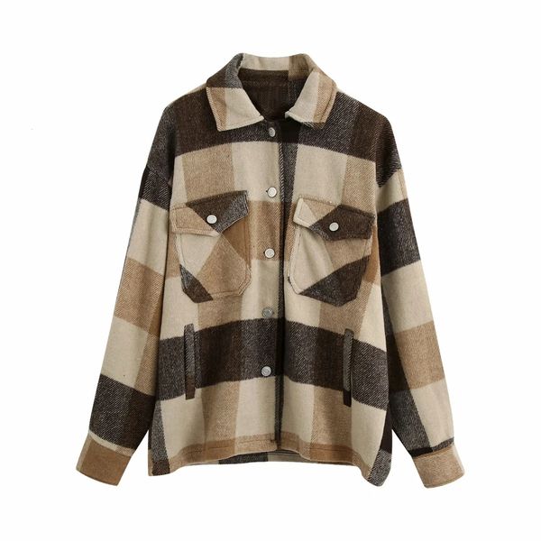 2021 new fashion autumn winter plaid coat pocket design women loose style turn down collar jacket chaqueta mujer oaew, Black
2021 new fashion autumn winter plaid coat pocket design women loose style turn down collar jacket chaqueta mujer oaew, Black