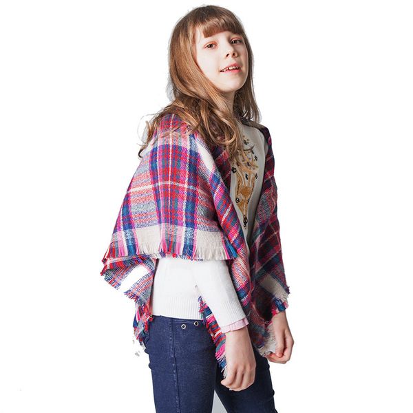 children plaid wrap shawls girls square scarf pashmina fringed warm boys blanket autumn winter imitation cashmere travel fashion, Blue;gray
children plaid wrap shawls girls square scarf pashmina fringed warm boys blanket autumn winter imitation cashmere travel fashion, Blue;gray