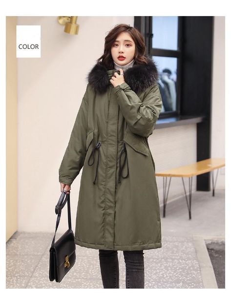 2020 parker style down jacket women's natural large fur collar large size thick warm 2020 winter new coat, Black
2020 parker style down jacket women's natural large fur collar large size thick warm 2020 winter new coat, Black