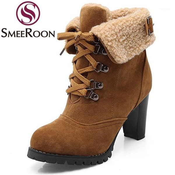 smeeroon lace up ladies boots round toe thick heels ankle boots comfortable women shoes keep warm winter snow1, Black
smeeroon lace up ladies boots round toe thick heels ankle boots comfortable women shoes keep warm winter snow1, Black