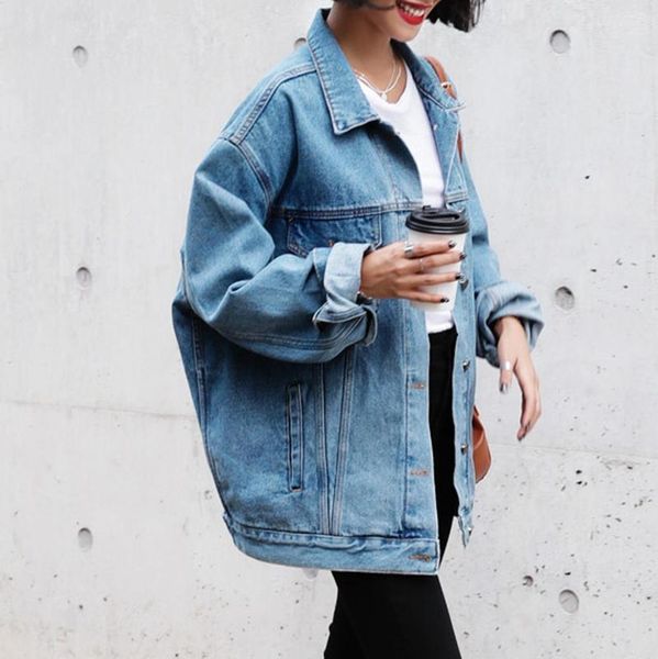 2020 autumn winter streetwear jackets women long sleeve denim outerwear pockets casual loose jean coat jaqueta feminina ed1, Black;brown
2020 autumn winter streetwear jackets women long sleeve denim outerwear pockets casual loose jean coat jaqueta feminina ed1, Black;brown