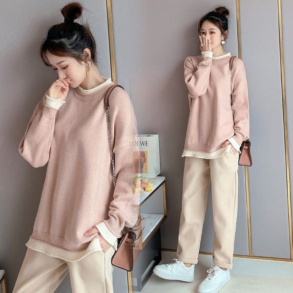 knin3 pregnant personalized women's sweater autumn and winter knitted fashion internet celebrity loose sweater suit and woolen belly, Gray
knin3 pregnant personalized women's sweater autumn and winter knitted fashion internet celebrity loose sweater suit and woolen belly, Gray