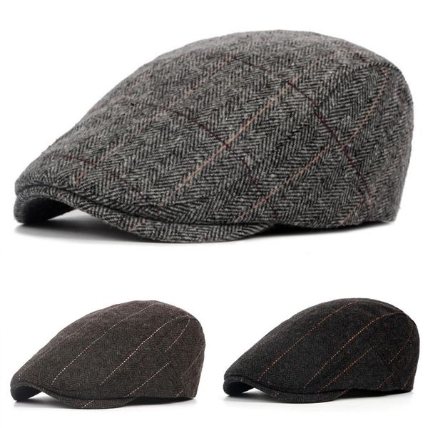 berets 2021 autumn winter men cap hats british western style wool flat classic vintage striped beret male dropship, Blue;gray
berets 2021 autumn winter men cap hats british western style wool flat classic vintage striped beret male dropship, Blue;gray