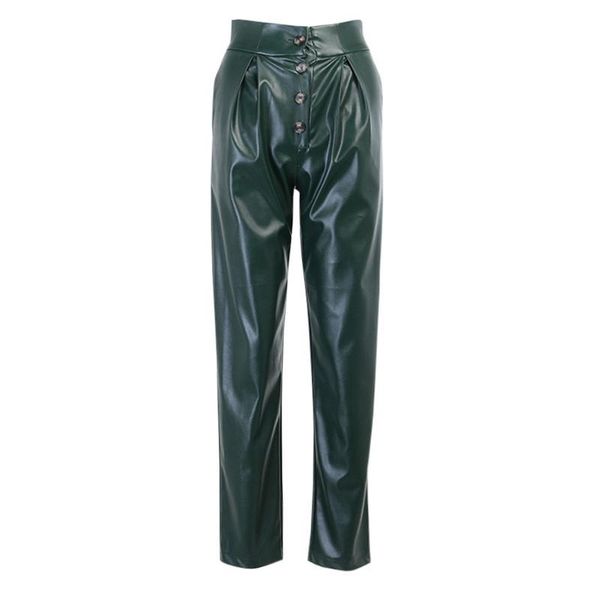 women's pants & capris fashion women faux leather trousers high waist buttons pockets straight, Black;white
women's pants & capris fashion women faux leather trousers high waist buttons pockets straight, Black;white