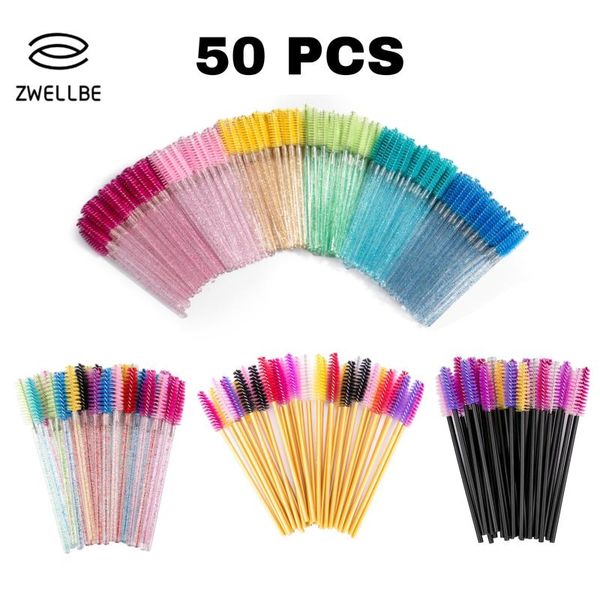 zwellbe good quality disposable 50 pcs/pack crystal eyelash makeup brush diamond handle mascara wands eyelash extension tool
zwellbe good quality disposable 50 pcs/pack crystal eyelash makeup brush diamond handle mascara wands eyelash extension tool