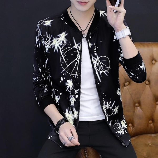 mens floral zipper baseball collar slim fit jacket outwear casual boys coat spring thin, Black;brown
mens floral zipper baseball collar slim fit jacket outwear casual boys coat spring thin, Black;brown