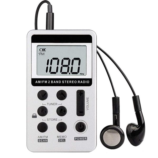 am fm portable pocket radio, mini digital tuning stereo with rechargeable battery and earphone for walk/jogging/gym/camping (sil
am fm portable pocket radio, mini digital tuning stereo with rechargeable battery and earphone for walk/jogging/gym/camping (sil