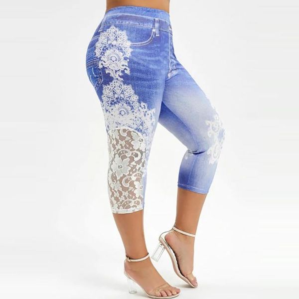 new women large size push up 3d lace print capri elastic high waist women summer skinny fitness legging pant trousers for female1, Blue
new women large size push up 3d lace print capri elastic high waist women summer skinny fitness legging pant trousers for female1, Blue