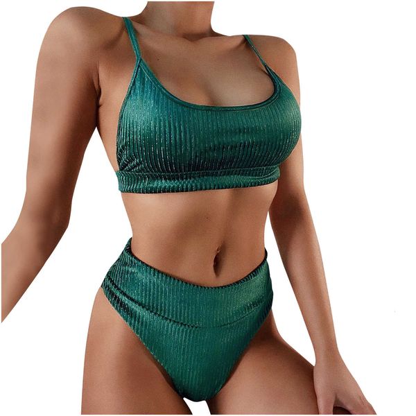 2020 new summer women bikinis solid women's swimwear printing halter bandage split swimsuit beachwear set, White;black 
2020 new summer women bikinis solid women's swimwear printing halter bandage split swimsuit beachwear set, White;black