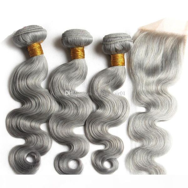 grey hair with closure virgin human brazilian hair body wave with lace closure bleached knots with baby hair pure color #grey bundles, Black;brown
grey hair with closure virgin human brazilian hair body wave with lace closure bleached knots with baby hair pure color #grey bundles, Black;brown
