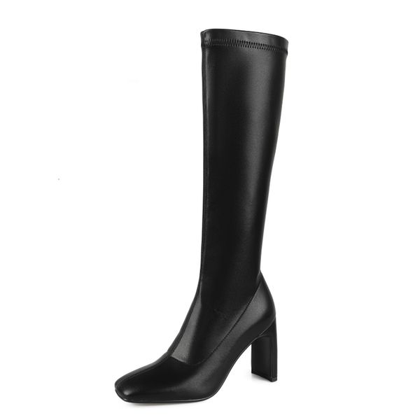 quality knee high boots women square toe zipper women's high boots leather beige brown zipper long shoes woman large size, Black
quality knee high boots women square toe zipper women's high boots leather beige brown zipper long shoes woman large size, Black