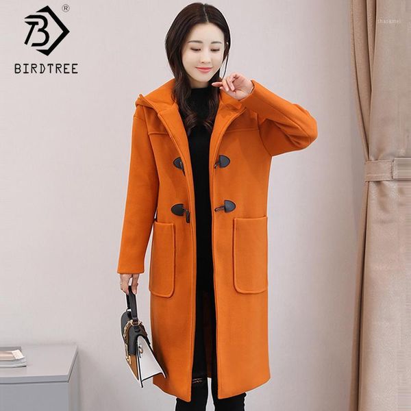 2019 autumn new arrival women's solid coats wool blends single-breasted full sleeve hooded pockets office lady clothing c98301k1, Black
2019 autumn new arrival women's solid coats wool blends single-breasted full sleeve hooded pockets office lady clothing c98301k1, Black